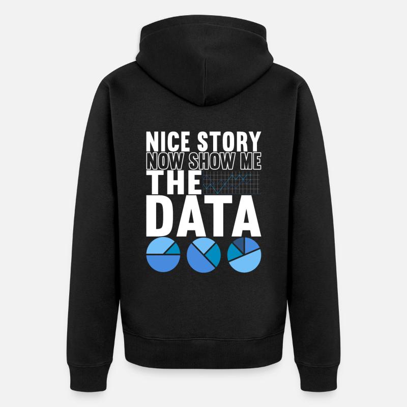 Data Scientist Data Analyst - Unisex Premium Bio Zip Hoodie - Schwarz