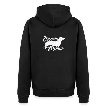 Maman teckel - Veste à capuche bio Premium Unisexe - noir - Dos - Nico (187cm)
