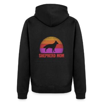 Berger allemand Mère Chien Chiens Cadeau - Veste à capuche bio Premium Unisexe - noir - Dos - Nico (187cm)