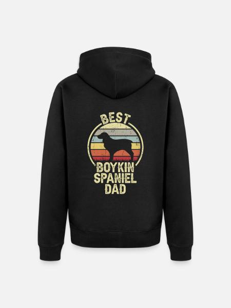 Bester Hundevater - Boykin Spaniel - Unisex Premium Bio Zip Hoodie - Schwarz