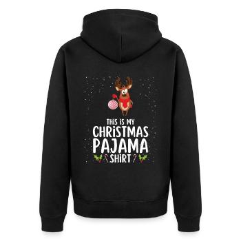 Pyjama de Noël Pyjama Chemise de nuit - Veste à capuche bio Premium Unisexe - noir - Dos - Nico (187cm)