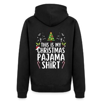 Pyjama de Noël Pyjama Chemise de nuit - Veste à capuche bio Premium Unisexe - noir - Dos - Nico (187cm)