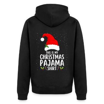 Pyjama de Noël Pyjama Chemise de nuit - Veste à capuche bio Premium Unisexe - noir - Dos - Nico (187cm)