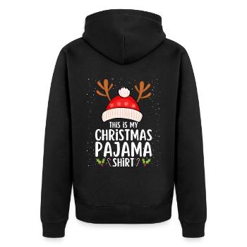 Pyjama de Noël Pyjama Chemise de nuit - Veste à capuche bio Premium Unisexe - noir - Dos - Nico (187cm)