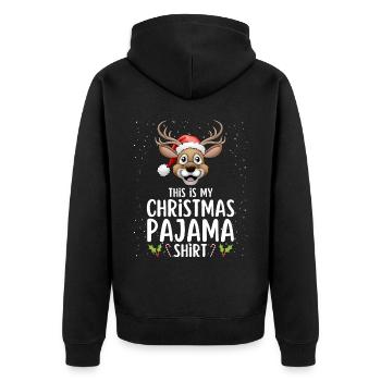 Pyjama de Noël Pyjama Chemise de nuit - Veste à capuche bio Premium Unisexe - noir - Dos - Nico (187cm)