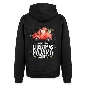 Pyjama de Noël Pyjama Chemise de nuit - Veste à capuche bio Premium Unisexe - noir - Dos - Nico (187cm)