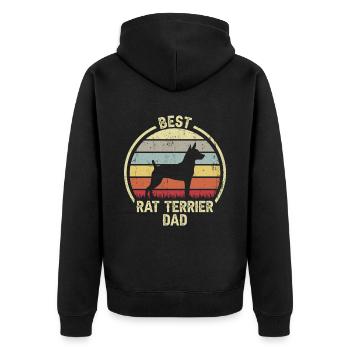 Meilleur père chien - Ratterrier - Veste à capuche bio Premium Unisexe - noir - Dos - Nico (187cm)