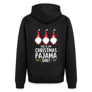 Pyjama de Noël Pyjama Chemise de nuit - Veste à capuche bio Premium Unisexe - noir - Dos - Nico (187cm)