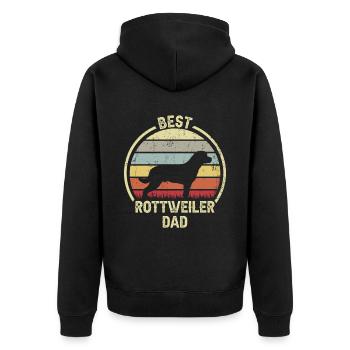 Meilleur père chien - Rottweiler - Veste à capuche bio Premium Unisexe - noir - Dos - Nico (187cm)