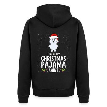 Pyjama de Noël Pyjama Chemise de nuit - Veste à capuche bio Premium Unisexe - noir - Dos - Nico (187cm)