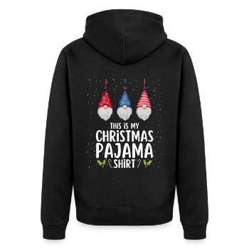 Pyjama de Noël Pyjama Chemise de nuit - Veste à capuche bio Premium Unisexe - noir - Dos - Nico (187cm)
