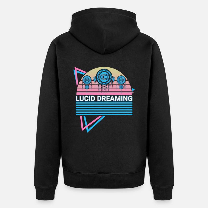 Lucid Dreaming Retro - Veste à capuche bio Premium Unisexe - noir