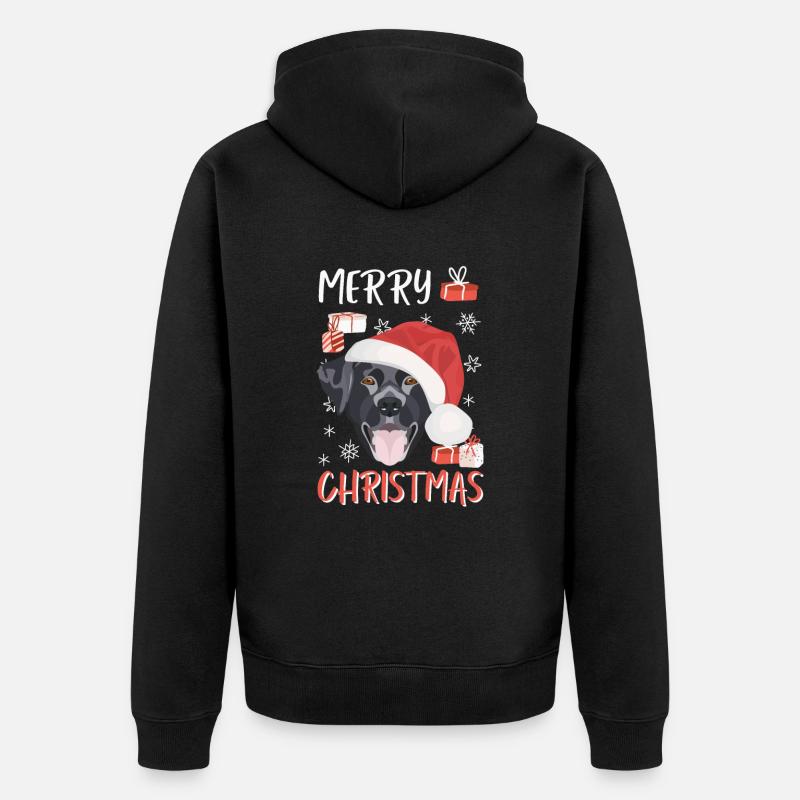Joyeux Noël Labrador - Veste à capuche bio Premium Unisexe - noir