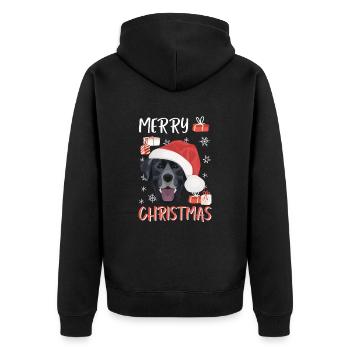 Joyeux Noël Labrador - Veste à capuche bio Premium Unisexe - noir - Dos - Nico (187cm)
