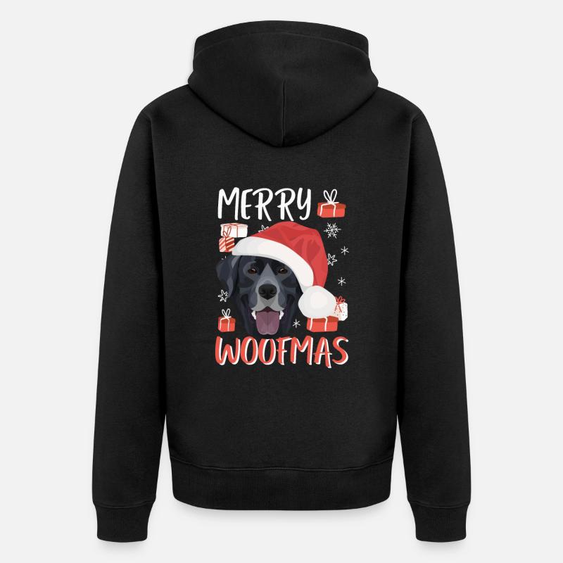 Joyeux Noël Labrador - Veste à capuche bio Premium Unisexe - noir