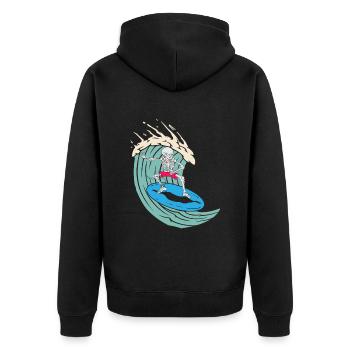 Squelette de surf - Veste à capuche bio Premium Unisexe - noir - Dos - Nico (187cm)