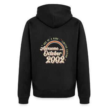 Edition limitée géniale depuis octobre 2002 - Veste à capuche bio Premium Unisexe - noir - Dos - Nico (187cm)