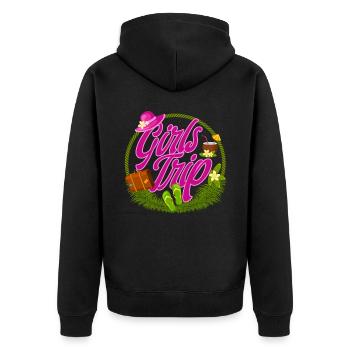 Girls Trip Beste Freundinnen Freundin - Unisex Premium Bio Zip Hoodie - Schwarz - Hinten - Nico (187cm)