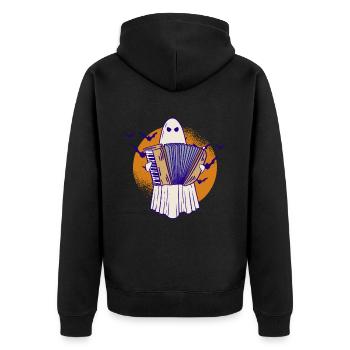Geist Akkordeon Akkordeonspieler Akkordeonspieler - Unisex Premium Bio Zip Hoodie - Schwarz - Hinten - Nico (187cm)
