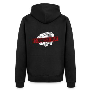 I'd Squeeze That - accordion accordionist - Unisex Premium Organic Zip Hoodie - black - Back - Nico (187cm)