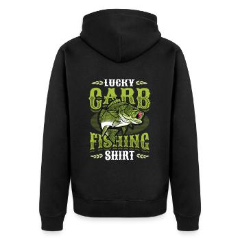 Pêche chanceuse aux glucides - Veste à capuche bio Premium Unisexe - noir - Dos - Nico (187cm)