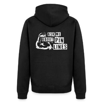 Bras de fer, bras de fer, rotation du poignet - Veste à capuche bio Premium Unisexe - noir - Dos - Nico (187cm)