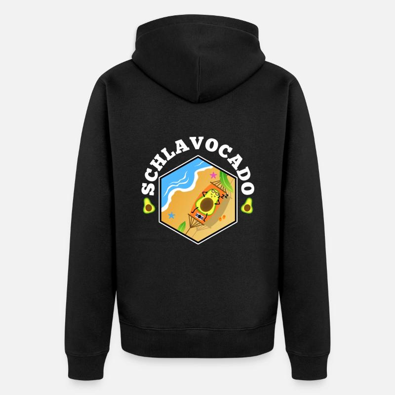 Schlavocado - Unisex Premium Bio Zip Hoodie - Schwarz