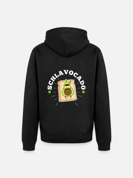Schlavocado - Unisex Premium Bio Zip Hoodie - Schwarz
