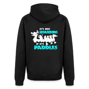 Drachenbootrennen, Drachenboote, Bleischlag - Unisex Premium Bio Zip Hoodie - Schwarz - Hinten - Nico (187cm)