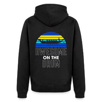 Drachenbootrennen, Drachenboote, Bleischlag - Unisex Premium Bio Zip Hoodie - Schwarz - Hinten - Nico (187cm)