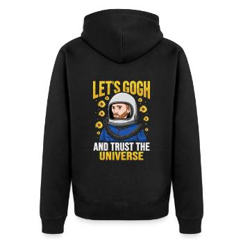 Van Gogh Astronaute - Veste à capuche bio Premium Unisexe - noir - Dos - Nico (187cm)