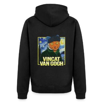 Vincat van Gogh Chat - Veste à capuche bio Premium Unisexe - noir - Dos - Nico (187cm)