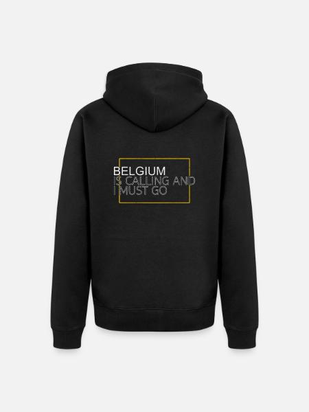 Belgium Saying - Unisex Premium Organic Zip Hoodie - black
