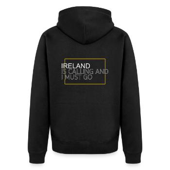 Irlande Dicton - Veste à capuche bio Premium Unisexe - noir - Dos - Nico (187cm)