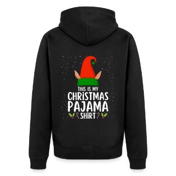 Pyjama de Noël Pyjama Chemise de nuit - Veste à capuche bio Premium Unisexe - noir - Dos - Nico (187cm)