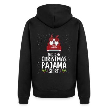 Pyjama de Noël Pyjama Chemise de nuit - Veste à capuche bio Premium Unisexe - noir - Dos - Nico (187cm)