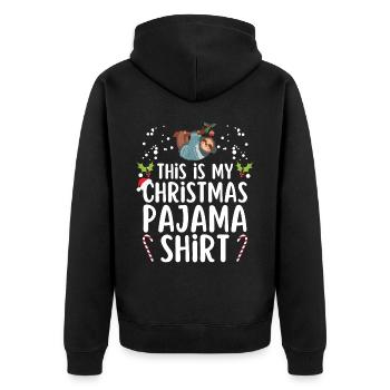 Pyjama de Noël Pyjama Chemise de nuit - Veste à capuche bio Premium Unisexe - noir - Dos - Nico (187cm)