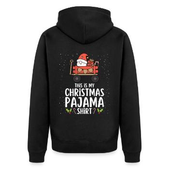 Pyjama de Noël Pyjama Chemise de nuit - Veste à capuche bio Premium Unisexe - noir - Dos - Nico (187cm)