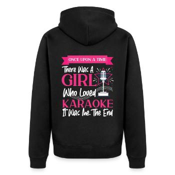 Karaoke Singer Once Upon A Time - Unisex Premium Organic Zip Hoodie - black - Back - Nico (187cm)
