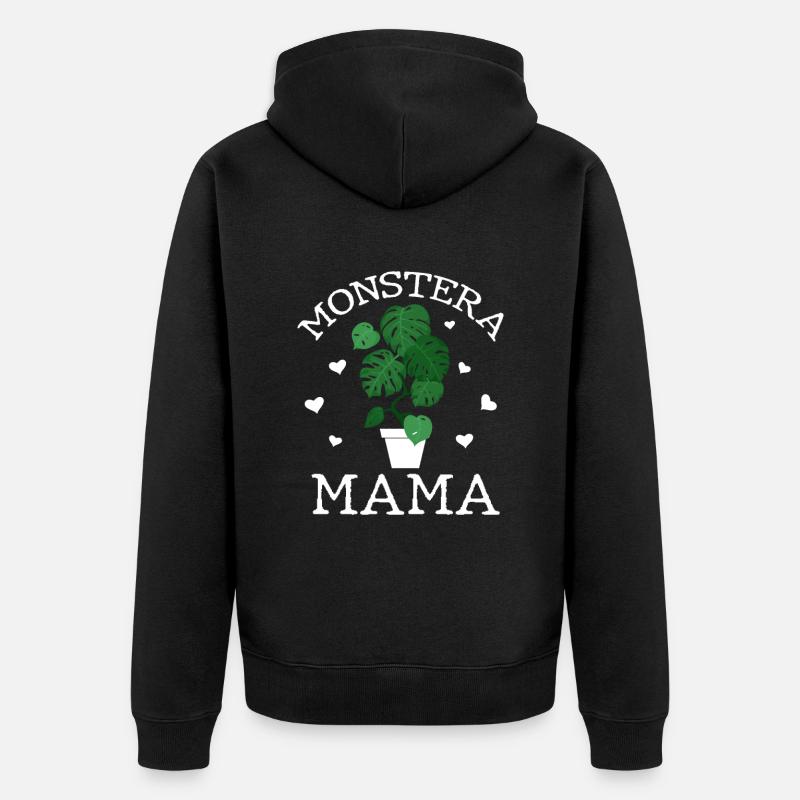 Monstera Mama - Veste à capuche bio Premium Unisexe - noir