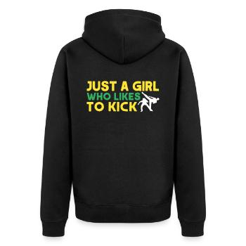 Capoeira Cadeau Brésil Arts Martiaux Capoeira - Veste à capuche bio Premium Unisexe - noir - Dos - Nico (187cm)