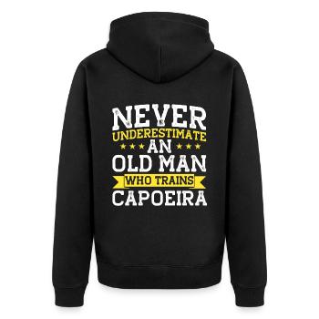Capoeira Cadeau Brésil Arts Martiaux Capoeira - Veste à capuche bio Premium Unisexe - noir - Dos - Nico (187cm)