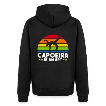 Capoeira Cadeau Brésil Arts Martiaux Capoeira - Veste à capuche bio Premium Unisexe - noir - Dos - Nico (187cm)