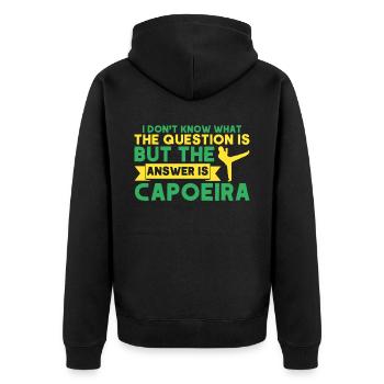 Capoeira Cadeau Brésil Arts Martiaux Capoeira - Veste à capuche bio Premium Unisexe - noir - Dos - Nico (187cm)