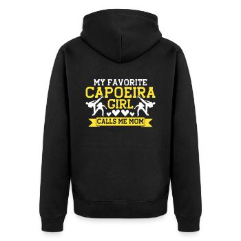 Capoeira Cadeau Brésil Arts Martiaux Capoeira - Veste à capuche bio Premium Unisexe - noir - Dos - Nico (187cm)