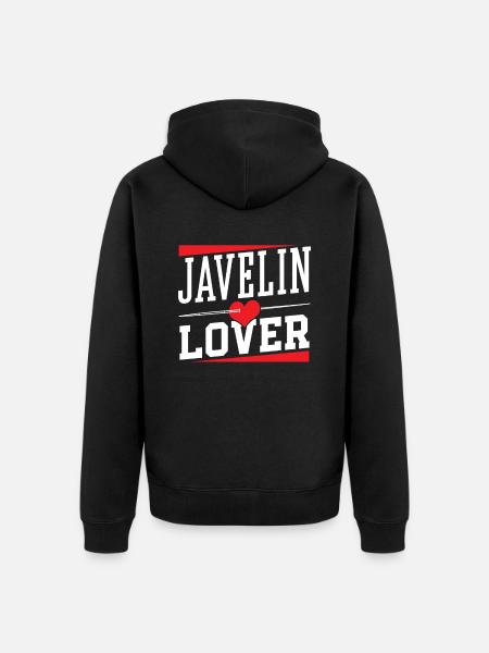 Speerwerfen Liebhaber Speerwurf Speer Speerwerfer - Unisex Premium Bio Zip Hoodie - Schwarz