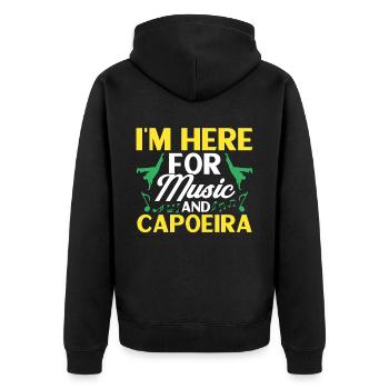 Capoeira Cadeau Brésil Arts Martiaux Capoeira - Veste à capuche bio Premium Unisexe - noir - Dos - Nico (187cm)