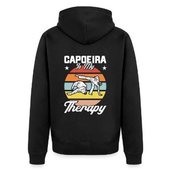 Capoeira Cadeau Brésil Arts Martiaux Capoeira - Veste à capuche bio Premium Unisexe - noir - Dos - Nico (187cm)
