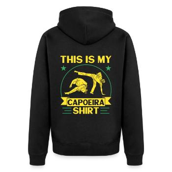 Capoeira Cadeau Brésil Arts Martiaux Capoeira - Veste à capuche bio Premium Unisexe - noir - Dos - Nico (187cm)