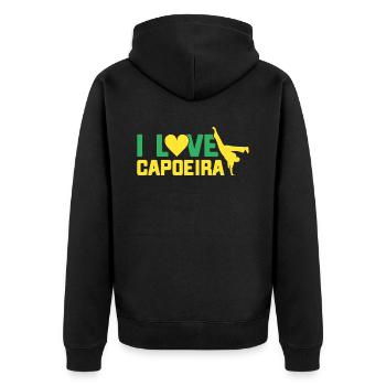 Capoeira Cadeau Brésil Arts Martiaux Capoeira - Veste à capuche bio Premium Unisexe - noir - Dos - Nico (187cm)